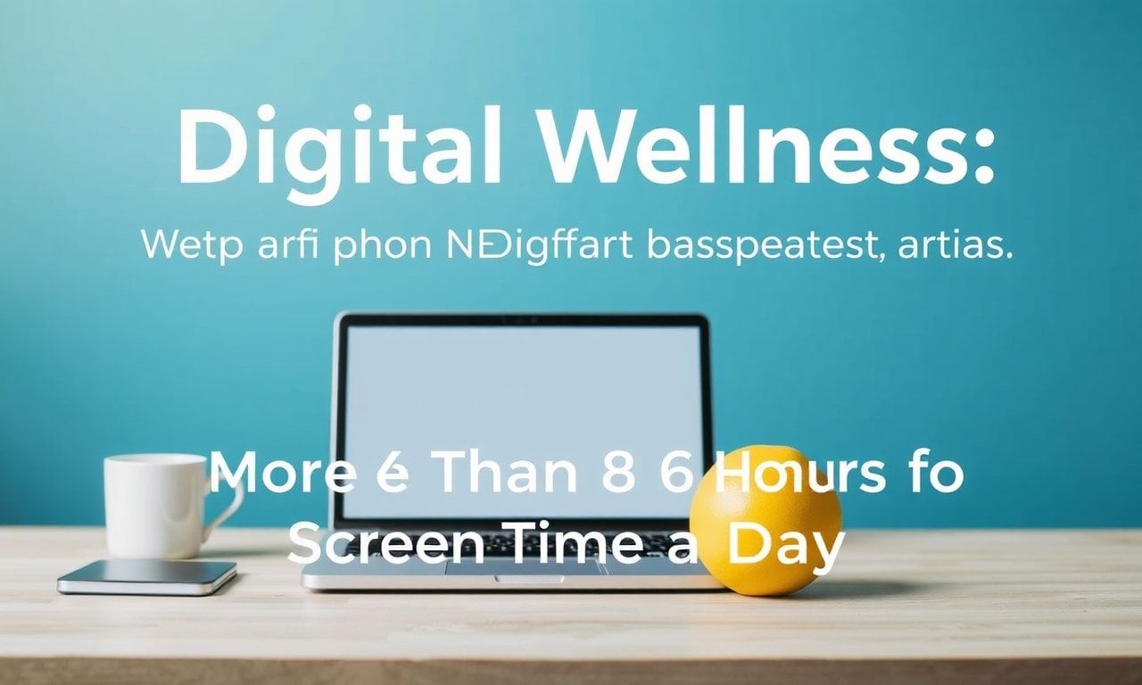 Dijital Wellness: Günde 8 Saatten Fazla Ekran Zamanından Kurtulun
